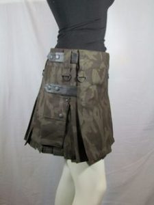camouflage long skirt kilt 