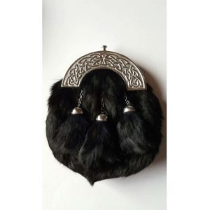 modern black rabbit fur Sporran