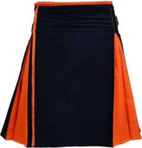 black and orange kilt