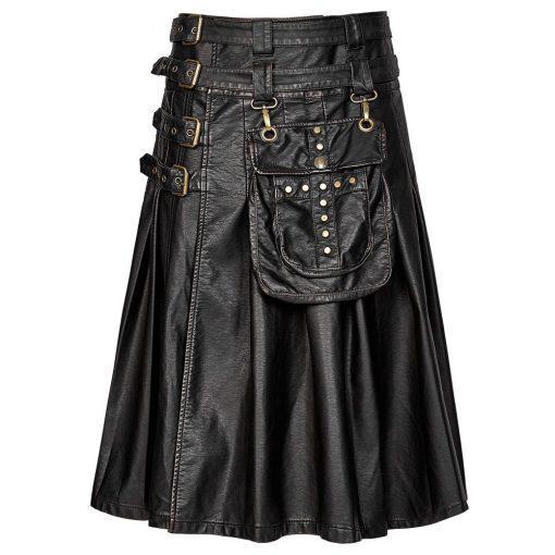 Steampunk Leather Kilt