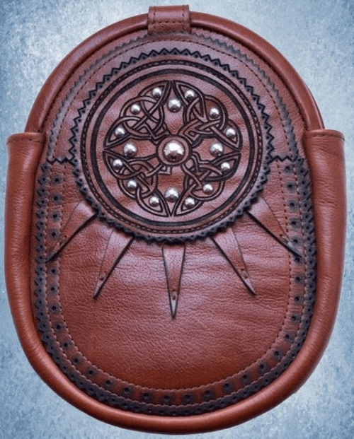 Brown Leather Stud Sporran