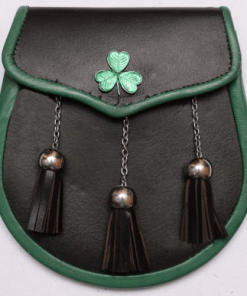 Irish Black Leather Sporran