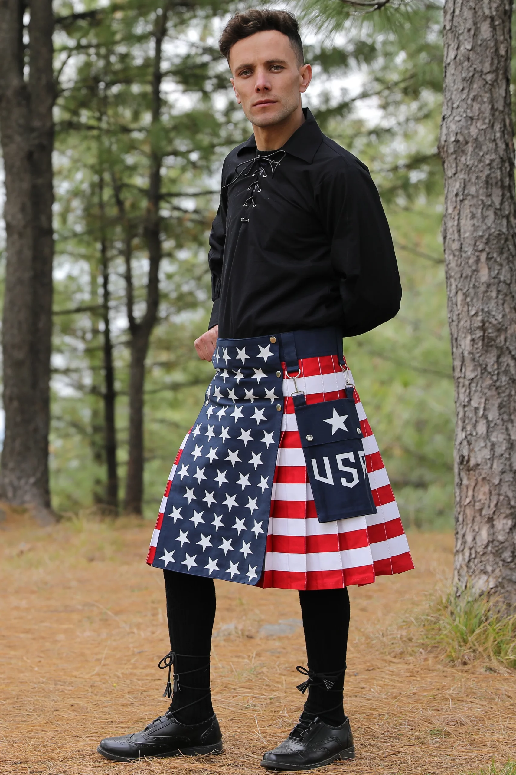 American Men Utility Flag Kilt