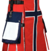 Norwegian Flag Cotton Hybrid Utility Kilt